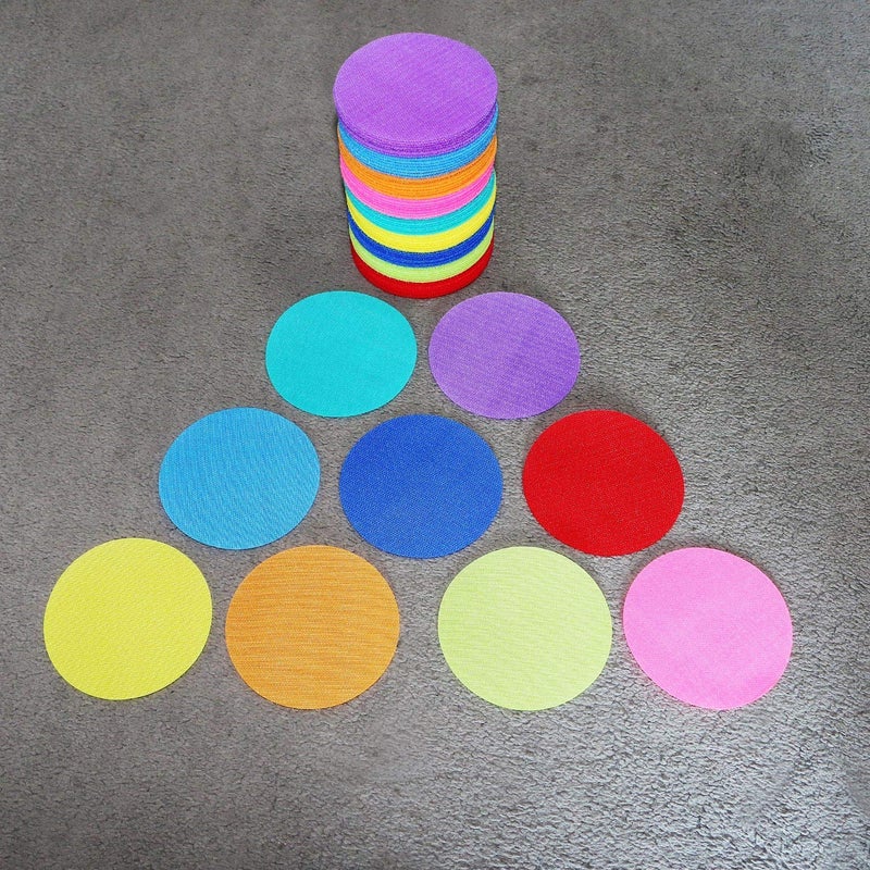 Aaskuu Carpet Floor Spots Markers, Circles Dots for Teachers and Kids, 4 Inch 72 Pack, Flexible Classroom Rug Mats for Preschool Kindergarten Organization - Image 5